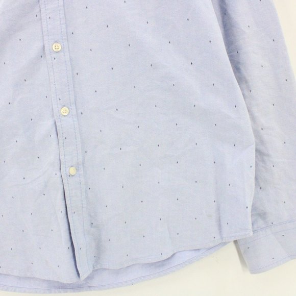 U.S Polo Assn Shirt Mens Blue Button Down Long Sleeve Collared Embroidered Sz L - Picture 4 of 9